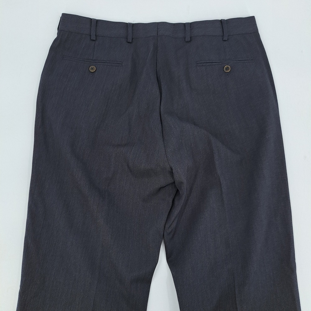Brooks Brothers Madison Dress Pants Mens 37x32 Wool Charcoal Gray Flat Front - Picture 9 of 12